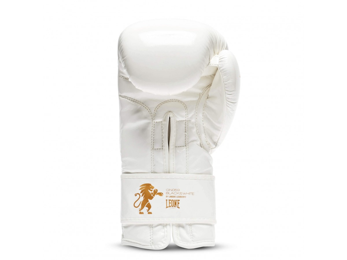 View our Leone 1947 Boxing gloves \Black and White\ white GN059